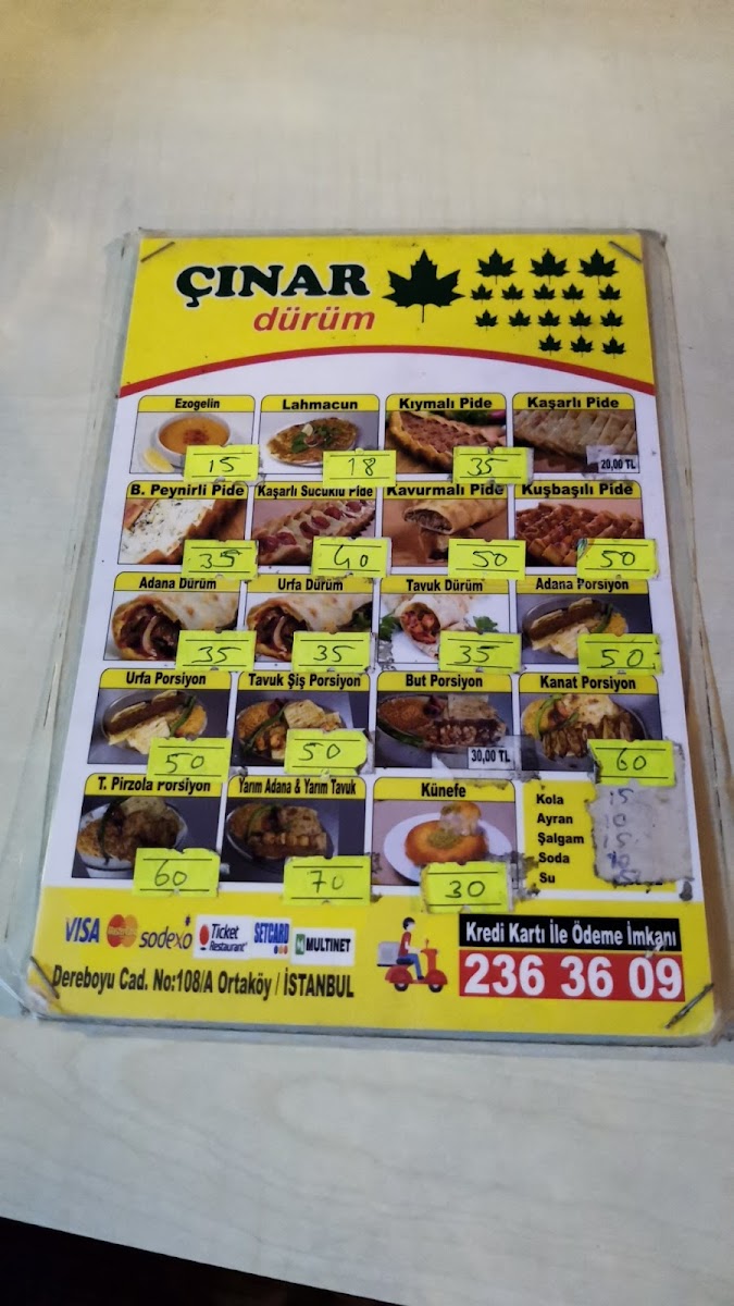 Menu Cınar Durum-2